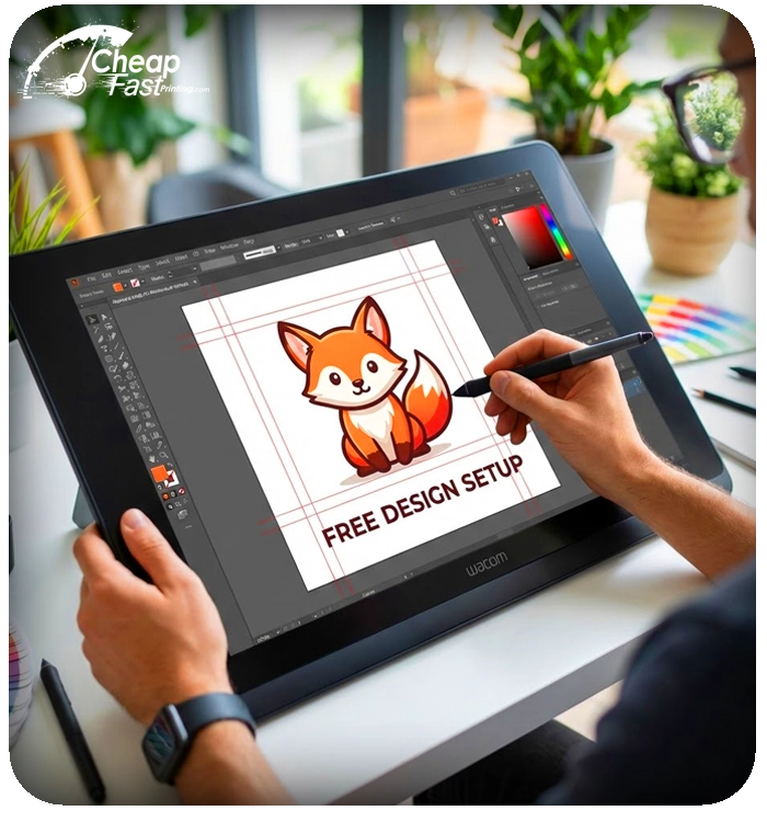 Professional graphic design services for custom sticker printing artwork preparation