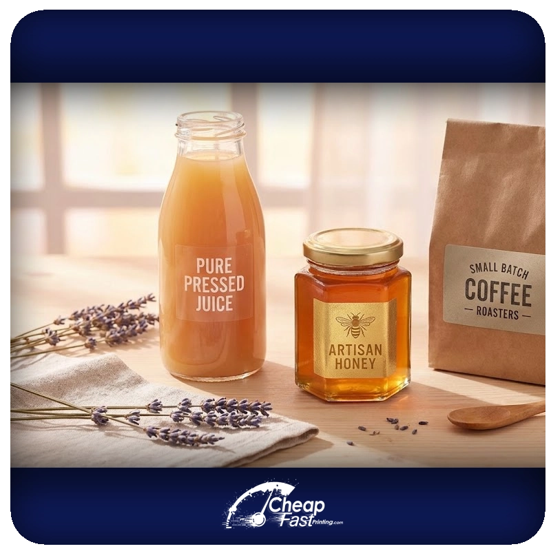 Waterproof adhesive products for restaurant beverage packaging and cafe branding