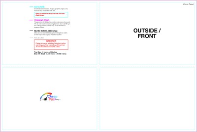 Brochure 12inx18in Halffold Then Half Outside Download Template Guideline - Brochures