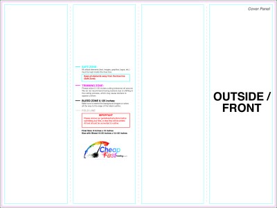 Brochure 9inx12in Accordion Outside Download Template Guideline - Brochures