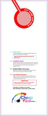 Doorhanger 3.5inx8.5in Front Download Template Guideline - Door Hanger