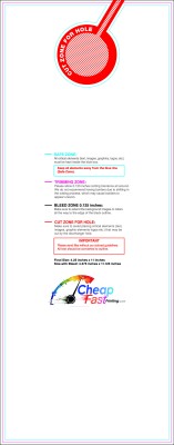 Doorhanger 4.25inx11in Back Download Template Guideline - Door Hanger