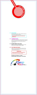 Doorhanger 4.25inx11in Front Download Template Guideline - Door Hanger