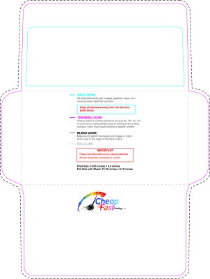 Envelope 3.625inx6.5in Remittance Long Flap Inside Download Template Guideline - Envelopes