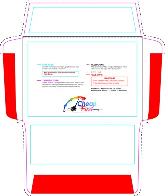 Envelope 3.625x5.125 Invitation Outside Download Template Guideline - Envelopes