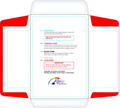 Envelope 6.5inx9.5in Catalog Outside Download Template Guideline - Envelopes