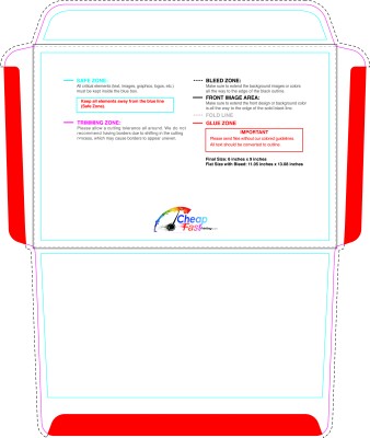 Envelope 6inx9in Booklet Outside Download Template Guideline - Envelopes