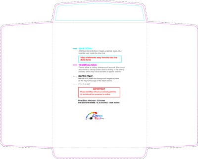 Envelope 9inx12in Catalog Inside Download Template Guideline - Envelopes