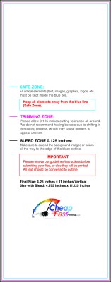 Flyer 4.25inx11in V Download Template Guideline - Flyers