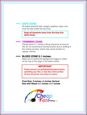 Postcard 3inx4in V Download Template Guideline - Postcards Normal