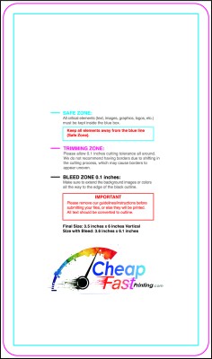 Postcard 3.5inx6in V Round Download Template Guideline - Postcards Rounded Corners