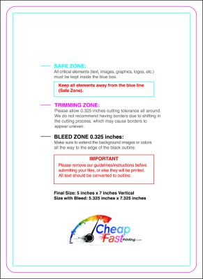 Postcard 5inx7in V Round Download Template Guideline - Postcards Rounded Corners