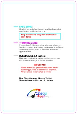 Postcard 6inx9in V Round Download Template Guideline - Postcards Rounded Corners