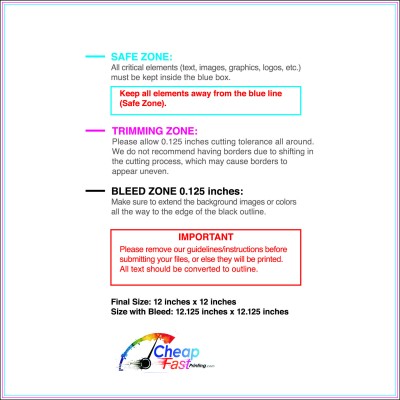 Posterwide 12inx12in Download Template Guideline - Posters