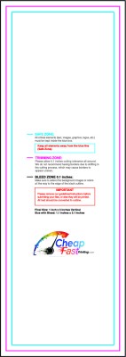 Sticker 1inx3in V Download Template Guideline - Stickers Rectangular