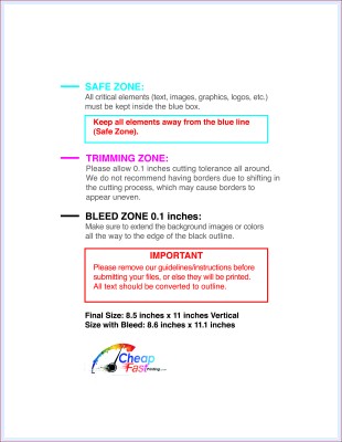 Sticker 8.5inx11in V Download Template Guideline - Stickers Rectangular