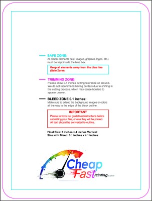 Sticker 3inx4in V Round Download Template Guideline - Stickers Rounded