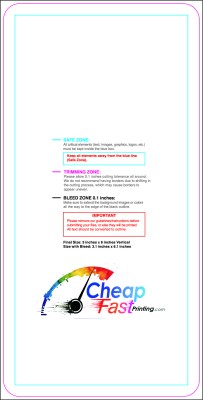 Sticker 3inx6in V Round Download Template Guideline - Stickers Rounded