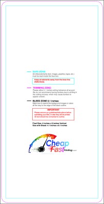 Sticker 4inx8in V Round Download Template Guideline - Stickers Rounded