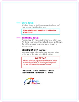 Sticker 8.5inx11in V Round Download Template Guideline - Stickers Rounded