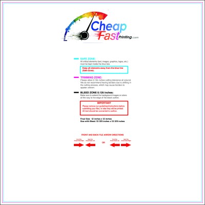 Yardsign 12inx12in Download Template Guideline - Yard Sign