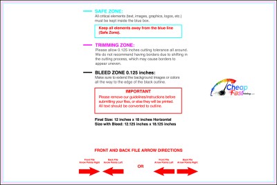 Yardsign 12inx18in H Download Template Guideline - Yard Sign