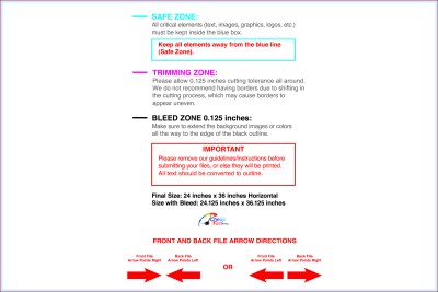 Yardsign 24inx36in H Download Template Guideline - Yard Sign