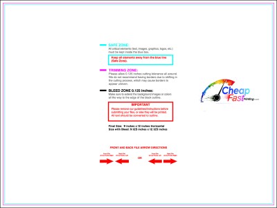 Yardsign 9inx12in H Download Template Guideline - Yard Sign