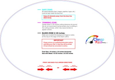 Yardsign Oval 16inx23in Download Template Guideline - Yard Sign