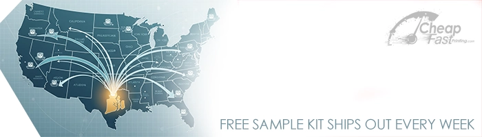 Free Print Sample Kit Package with sample business cards, postcards, brochures and more from CheapFastPrinting.com