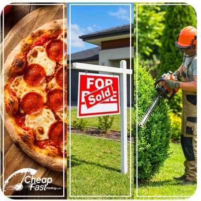 Montage of local businesses