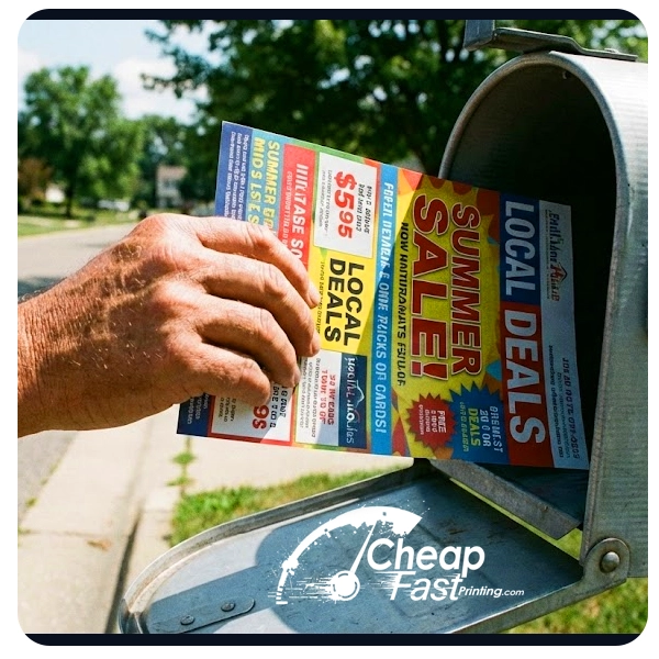 Postal Worker Delivering Bundled Mail
