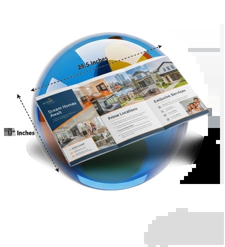 11x25 5 Trifold Heavy Duty 6 Page Restaurant Menu