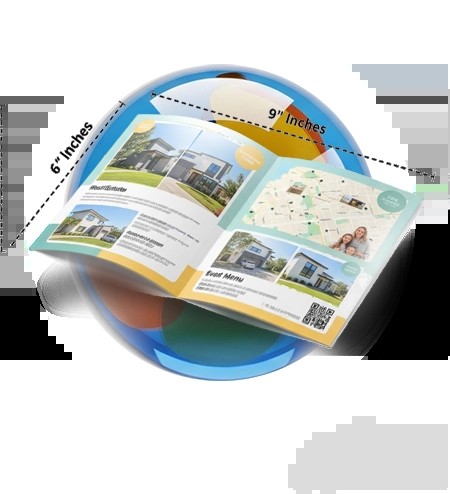 6x9 Half Fold Mini Menu Event Program Printing