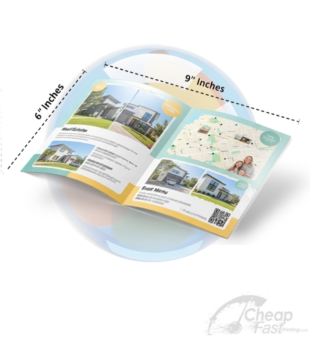 6x9 Half Fold Mini Menu Event Program Printing