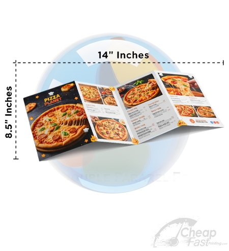 8 5x14 Legal Size Double Parallel Fold Brochure