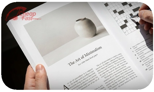 Close up texture of 100lb Matte Book paper