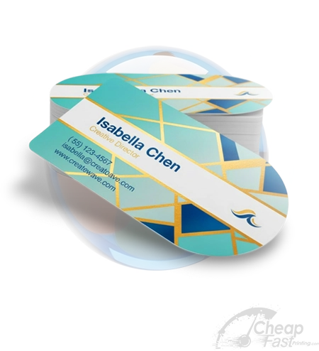 3 5x2 D Shape Half Circle Size Roundedcorner Businesscards