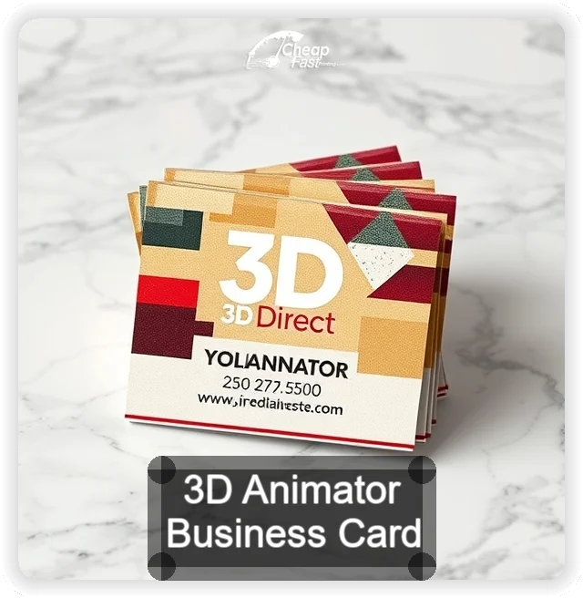 3d Animator business card design sample