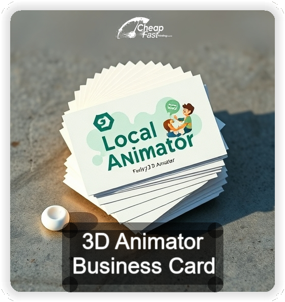 3d Animator business card design sample