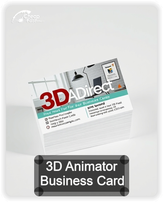 3d Animator business card design sample