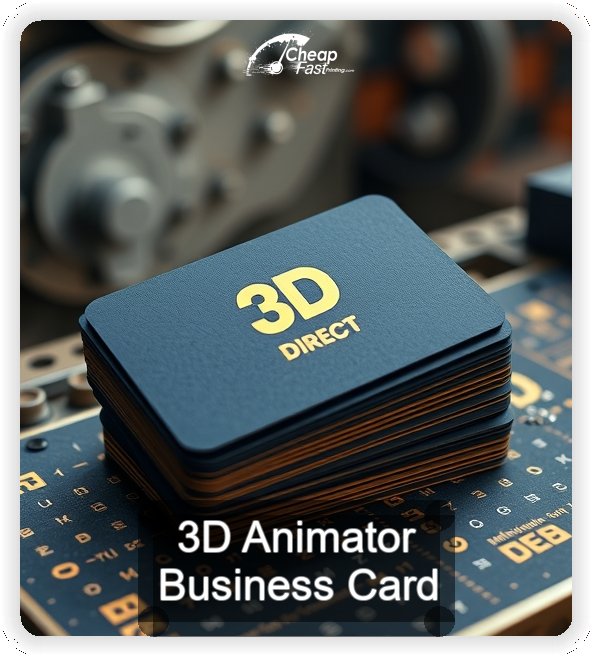 3d Animator business card design sample