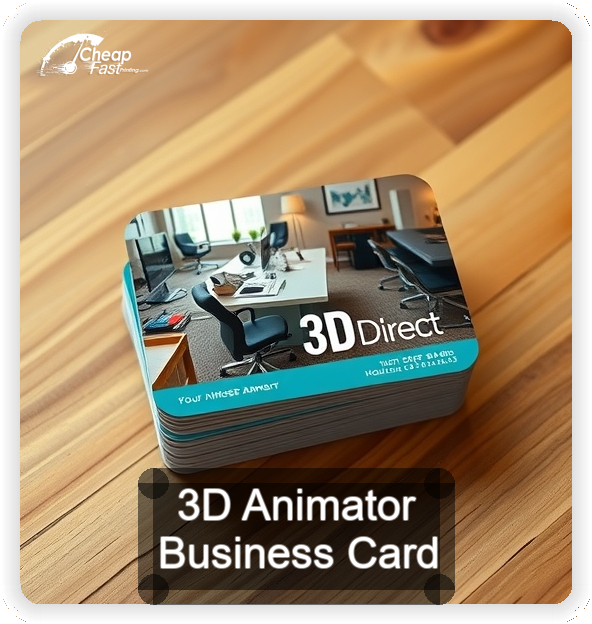 3d Animator business card design sample