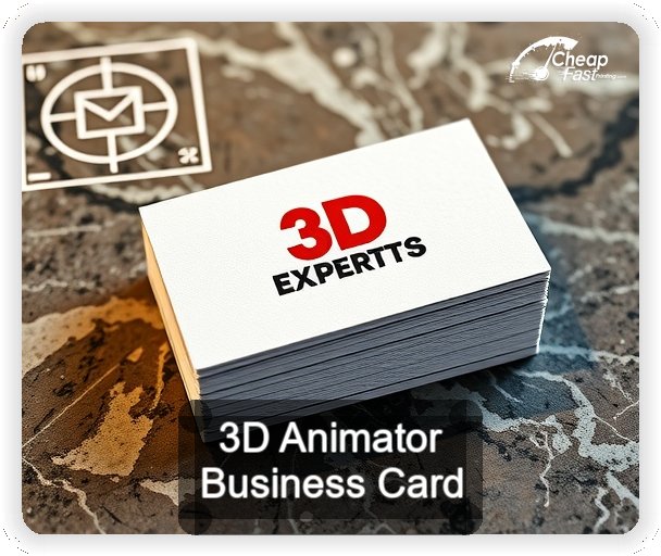 3d Animator business card design sample