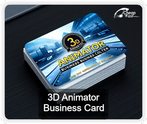 3d Animator business card design sample
