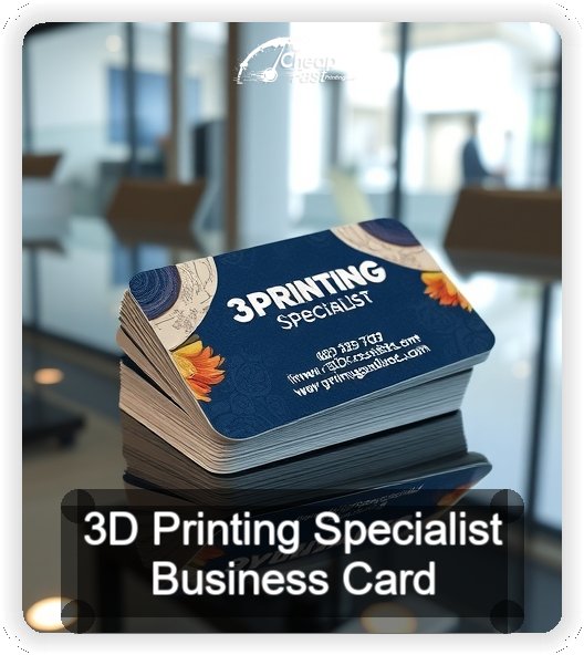 3d Printing Specialist business card design sample