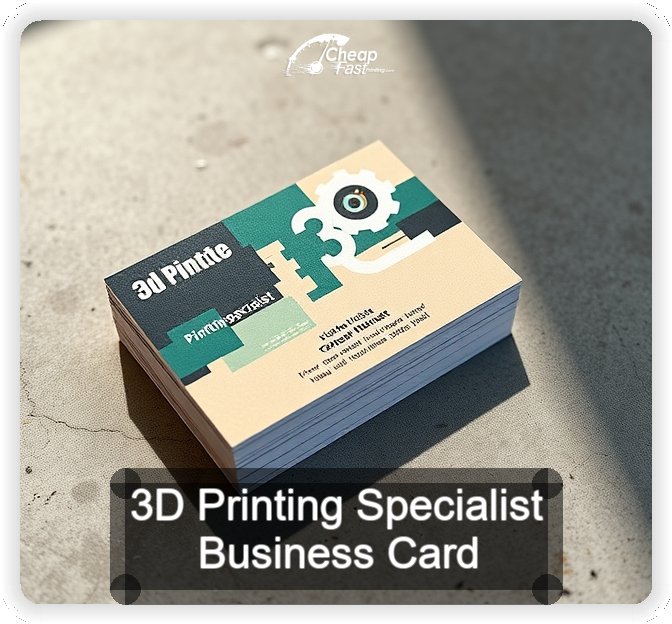 3d Printing Specialist business card design sample