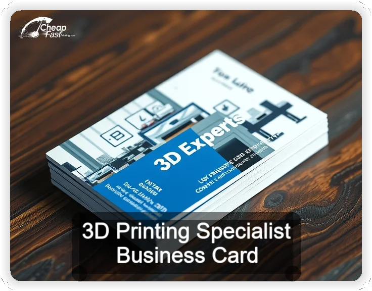 3d Printing Specialist business card design sample
