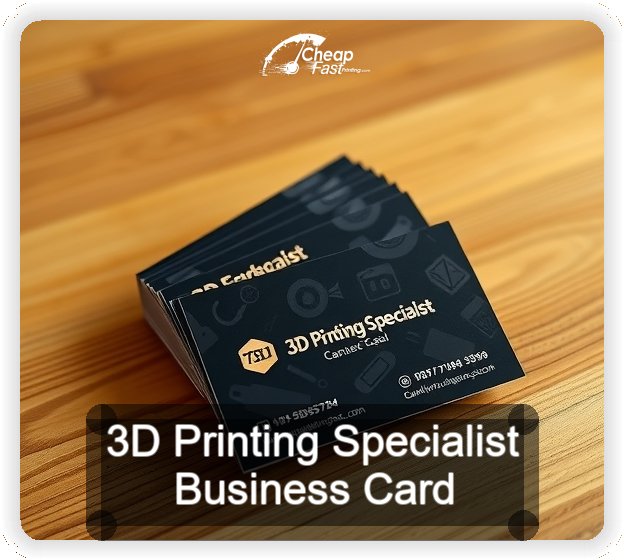 3d Printing Specialist business card design sample