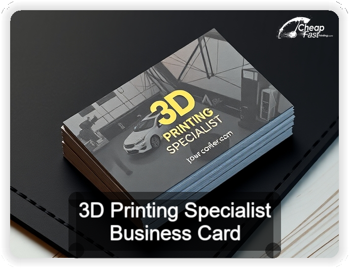 3d Printing Specialist business card design sample